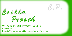 csilla prosch business card